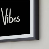"Vibes" - Art Print in Rich Black by Erika Firm - Frame Close-up