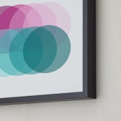 "Missed Connection" - Art Print in Miami Magenta by Kristina E Lucas - Frame Close-up