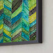 "Hudson" - Art Print in Chameleon Green by Stacy Kron - Frame Close-up