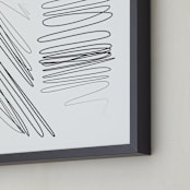 "Two Threads" - Art Print in White by Lisa McLean - Frame Close-up