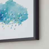 " it rains but it's good" - Art Print in Blue by iamtanya - Frame Close-up