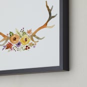 "The Antler #3" - Art Print in Rust by Kelsey McNatt - Frame Close-up