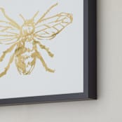"Free to Bee Me" - Art Print in Gold by rose lindo - Frame Close-up