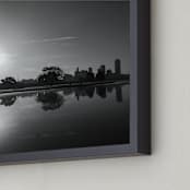 "Reflect and Shine On" - Art Print in Black and White by S.L. Bird - Frame Close-up