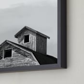 "Salvage Slate Barn Series 3" - Art Print in Slate Gray by Sheila Corcoran - Frame Close-up