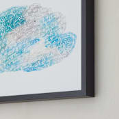 "Cloud" - Art Print in sky blue by Kanika Mathur - Frame Close-up