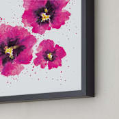 " In Bloom" - Art Print in Magenta Petals by Jacie Morgan - Frame Close-up