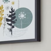 "Essential Garden: Seed" - Art Print in Mustard Shine by Eva Marion - Frame Close-up