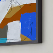 "Enrapture" - Art Print in Cerulean Blue by Studio Shines - Frame Close-up