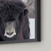 "Stormless" - Art Print in Winter browns by Leslie Le Coq - Frame Close-up