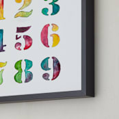 "Count on Me" - Art Print in Colorful by Stacy Kron - Frame Close-up
