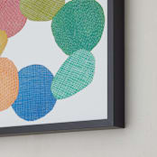 "Circle of Happiness" - Art Print in white by Pip Gerard - Frame Close-up
