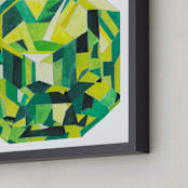 "Peridot" - Art Print in Peridot Green by Paper Monkey Press - Frame Close-up
