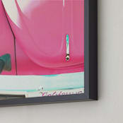 "Punch Buggy" - Art Print in Fushia by Mechelle Gilford - Frame Close-up