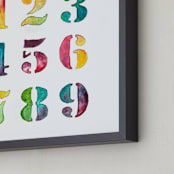 "Count on Me" - Art Print in Colorful by Stacy Kron - Frame Close-up