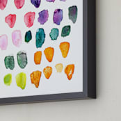 "Watercolor Study" - Art Print in Spectrum by Stacy Kron - Frame Close-up