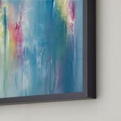 "Unrequited Color" - Art Print in Summer Sky Blue by Laura Viapiano - Frame Close-up