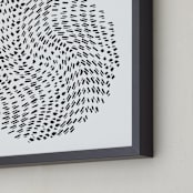 "Contortion" - Art Print in Black by Lisa McLean - Frame Close-up