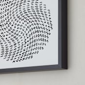 "Contortion" - Art Print in Black by Lisa McLean - Frame Close-up