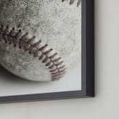 "Catch" - Art Print in antique leather by Karen Kaul - Frame Close-up