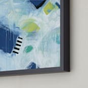 "Like Open Doors" - Art Print in Light Blue by Julie Hawkins - Frame Close-up