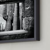 "The Lookout (Square)" - Art Print in Rock Black by Stuart Heir - Frame Close-up