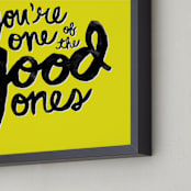 "The Good Ones" - Art Print in Highlighter by Melissa Egan of Pistols - Frame Close-up