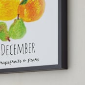 "December fruits" - Art Print in pear green by Kanika Mathur - Frame Close-up