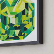 "Peridot" - Art Print in Peridot Green by Paper Monkey Press - Frame Close-up
