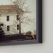 "House by the Water" - Art Print in Nautical White by Gray Star Design - Frame Close-up