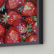 "Strawberried" - Art Print in Strawberry Red by The Tattered Traveler - Frame Close-up
