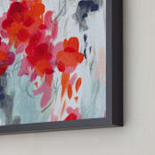 "Poppies Squared" - Art Print in Poppy by Holly Whitcomb - Frame Close-up