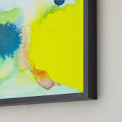 ""The Feeling of Being New"" - Art Print in Warm Yellow by Laura Viapiano - Frame Close-up