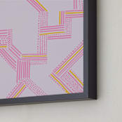 "Pathway" - Art Print in Pink by Christine Llewellyn - Frame Close-up