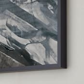 "White and Black Vapor 2 Series 3" - Art Print in White and Black by Angela Simeone - Frame Close-up