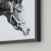 "Quiet Gaze" - Art Print in Dapple Grey by Karen Kaul - Frame Close-up