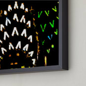 "an ICON" - Art Print in neon blacklight by Gail Schechter - Frame Close-up