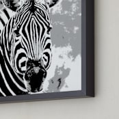 "mr ZEBRA" - Art Print in zebra black by Gail Schechter - Frame Close-up