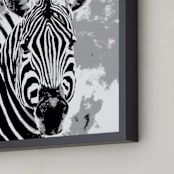 "mr ZEBRA" - Art Print in zebra black by Gail Schechter - Frame Close-up