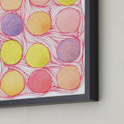 "Pastilles" - Art Print in Strawberry Lemonade by studio SYLVO - Frame Close-up