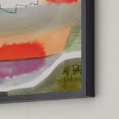 "Hopeless Wanderer" - Art Print in Orange by Amy Moen - Frame Close-up
