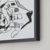 "Yours & Mine" - Art Print in Onyx by Stephanie Nowotarski - Frame Close-up