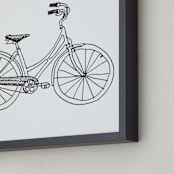 "bicycle" - Art Print in black by Phrosné Barwood - Frame Close-up