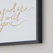 "Anywhere with You" - Art Print in gold by rose lindo - Frame Close-up