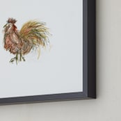 "Coop Cooper" - Art Print in Peachy Red by Mande Calhoun - Frame Close-up