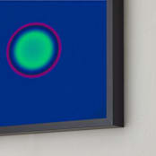 "Sun in the dust. Variations 21" - Art Print in Chroma Blue Green Dot by Arash Fattahi Acosta - Frame Close-up