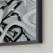 "Monochrome Swirls" - Art Print in Grey by Camille Pietrow - Frame Close-up