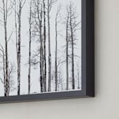 "Saying Good-bye To Winter" - Art Print in Winter Gray by Leslie Le Coq - Frame Close-up