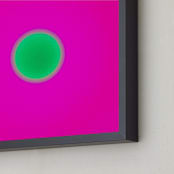 "Sun in the dust. Variations 15" - Art Print in Pink and Green by Arash Fattahi Acosta - Frame Close-up