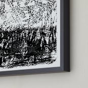 "A-mesh" - Art Print in Charcoal by Tanya Lee Design - Frame Close-up